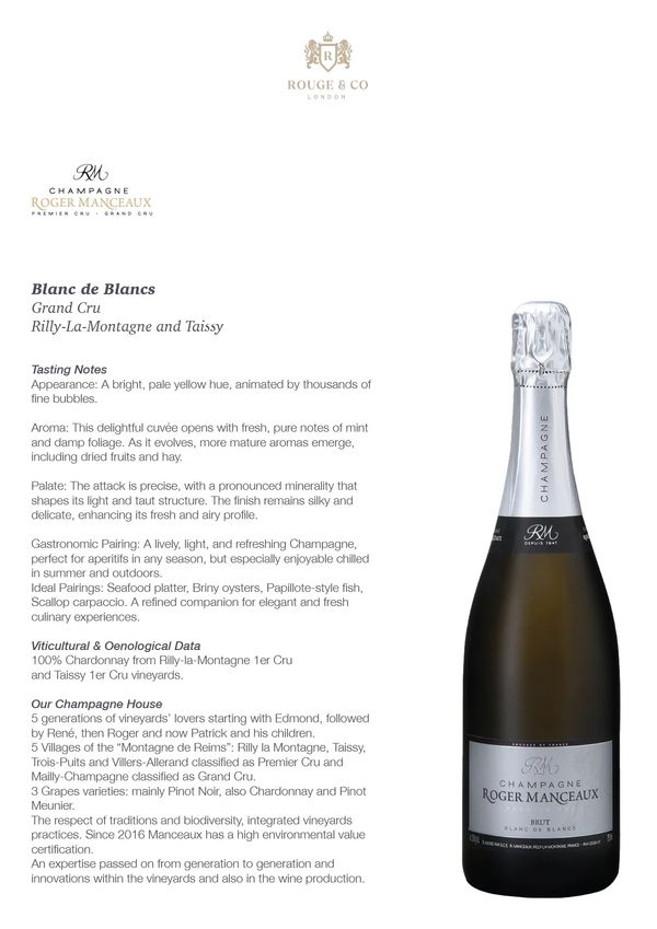 Champagne Roger Manceaux Blanc de Blancs