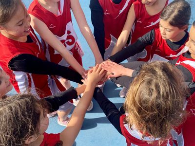 St Monica's Netball Club Netball Team Huddle