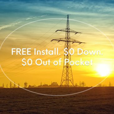 Free Install. Zero Dollars Down. No money Down. Free Solar