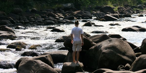 Brenna reflecting upon life on the river