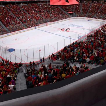 The view from Section 208 Row A Club Level Seats at Carolina Hurricanes Game