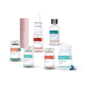A premium lineup of physician-guided peptide therapy products and wellness vials by EllieMD for Glow