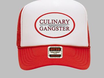 RED TRUCKER HAT