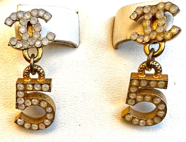 Vintage City of Lights No. 5 Chanel Crystal Dangle Earrings