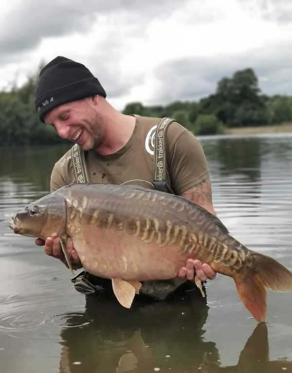 A large fish caught by a fisherman