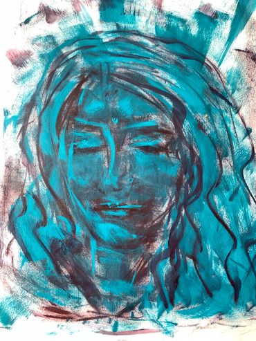 Meditating
18" x 20"

Acrylic on paper