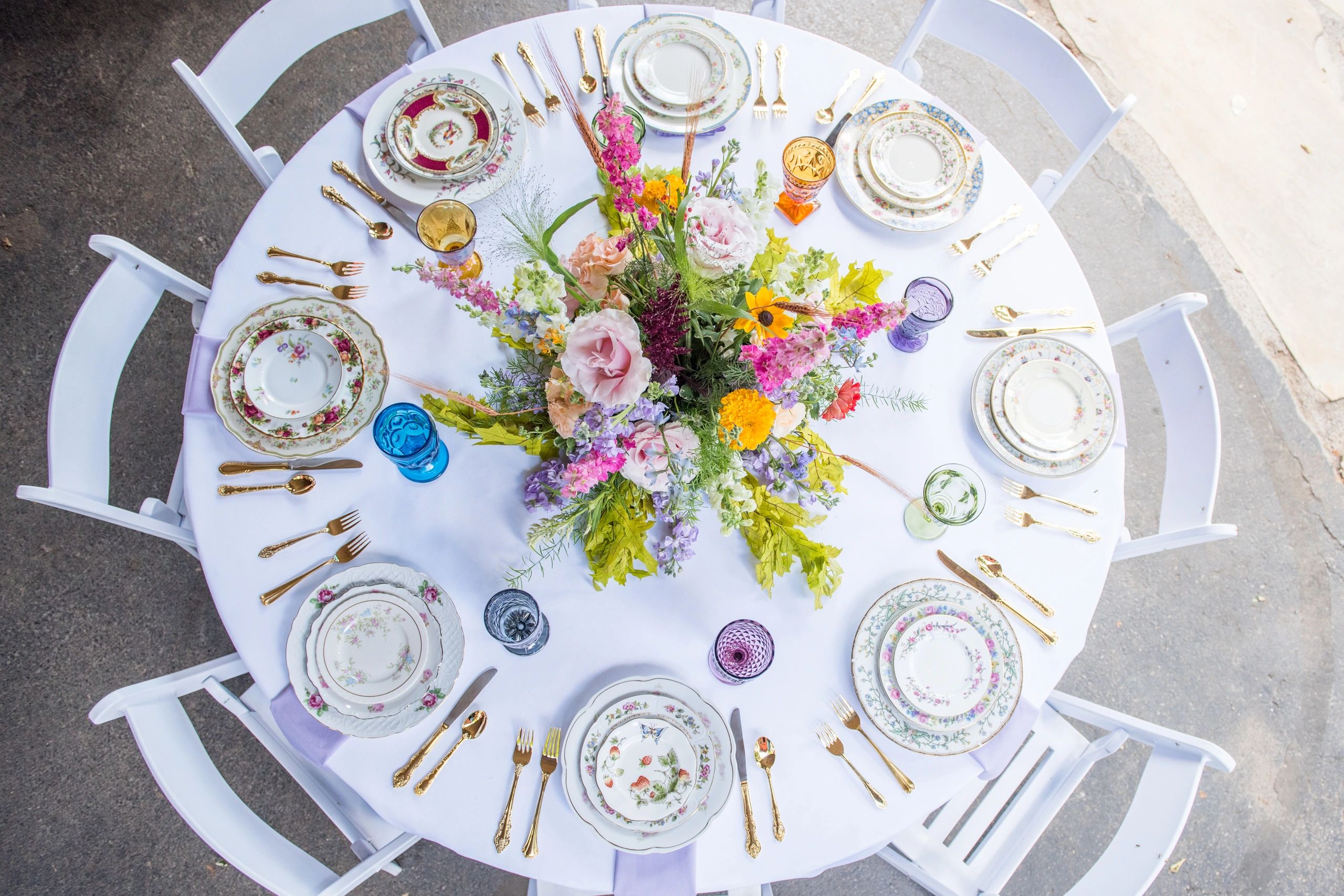 Vintage China Rental Dinnerware for Weddings & Events