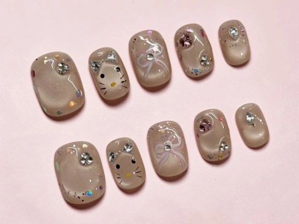 Cute Girl press on nails