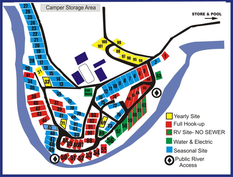 Campground Map Rates Toe River Campground