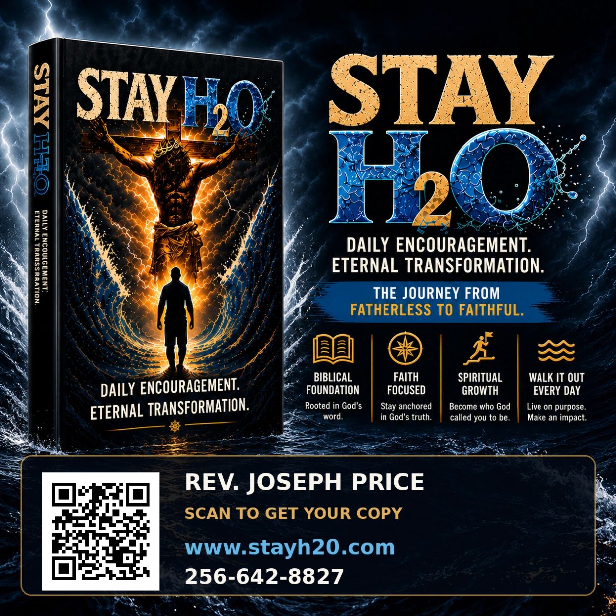 Book cover for Stay H2O with spiritual and faith-based themes.