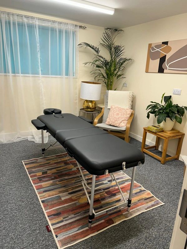 Massage and bodywork therapy room at wellness rooms in Tavistock