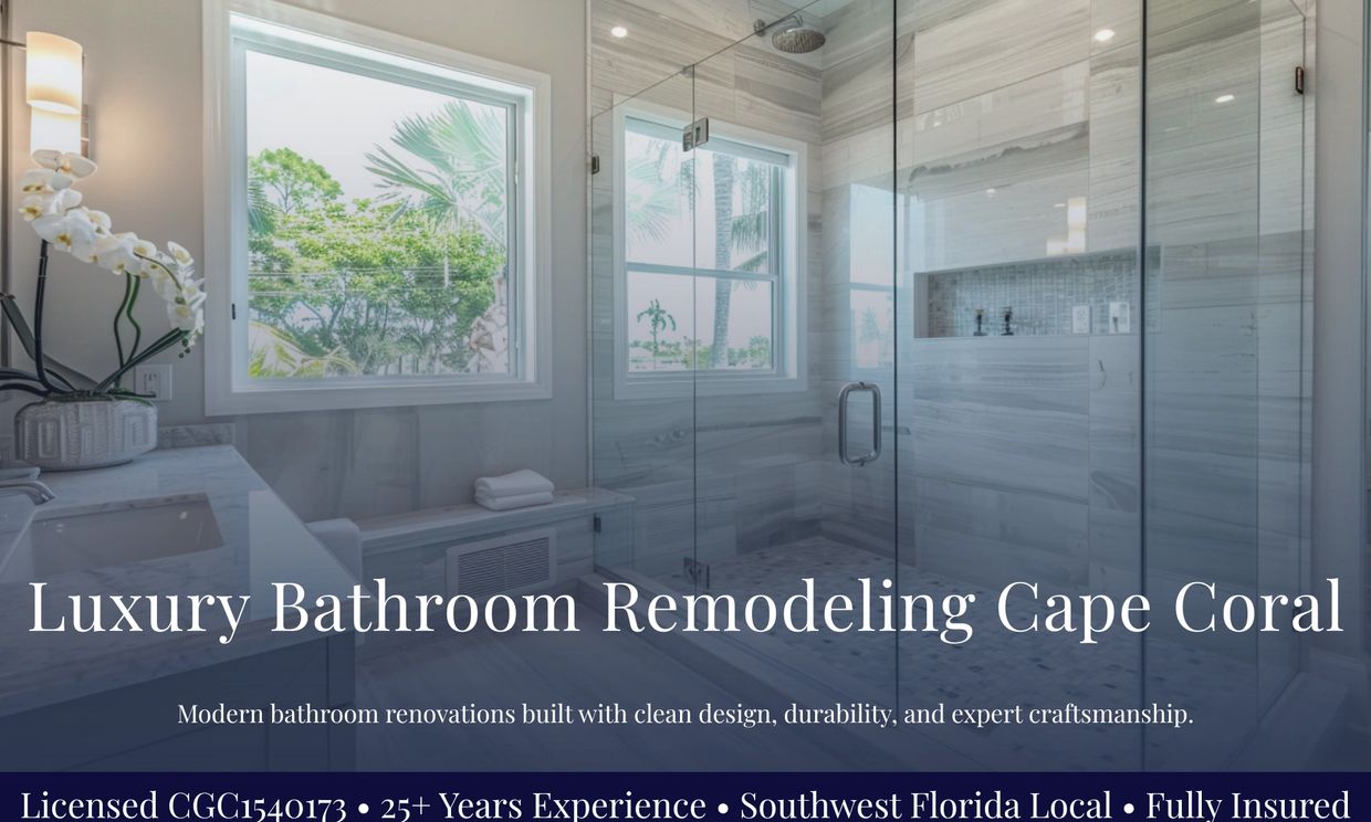 Luxury bathroom remodeling in Cape Coral by Benjamin Builders