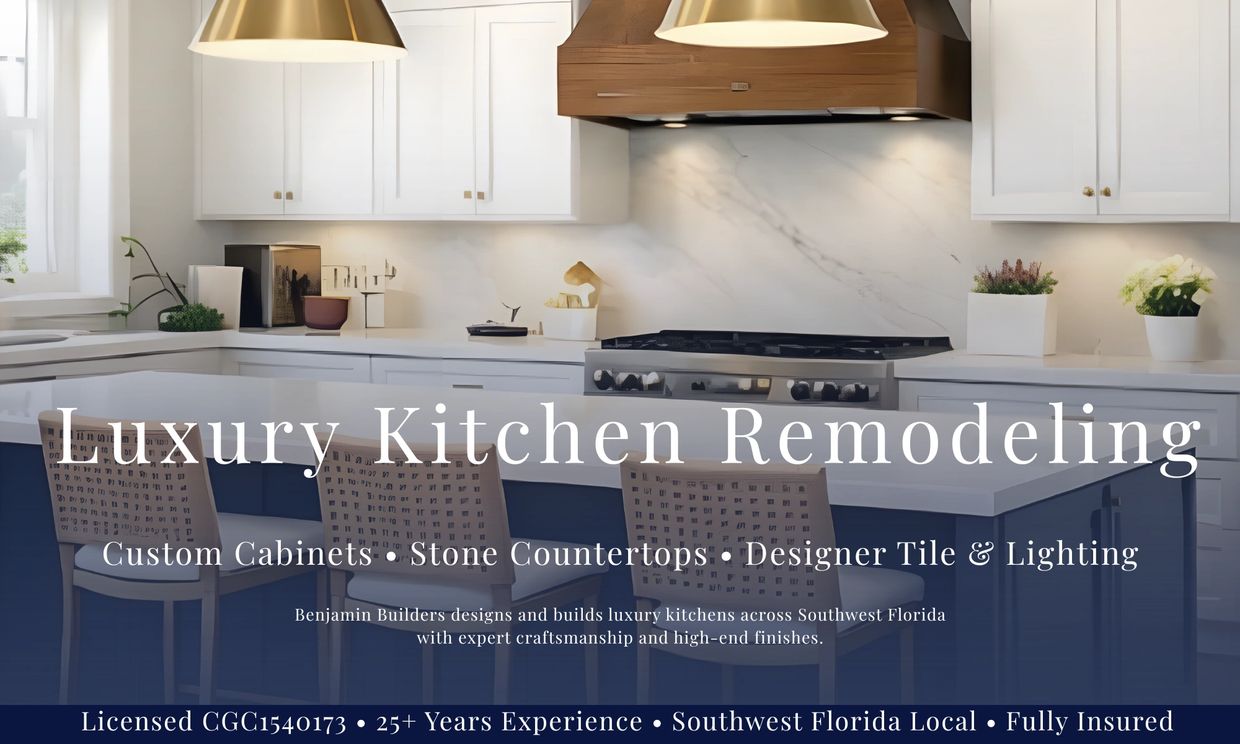 Kitchen remodel in Cape Coral by Benjamin Builders LLC general contractor