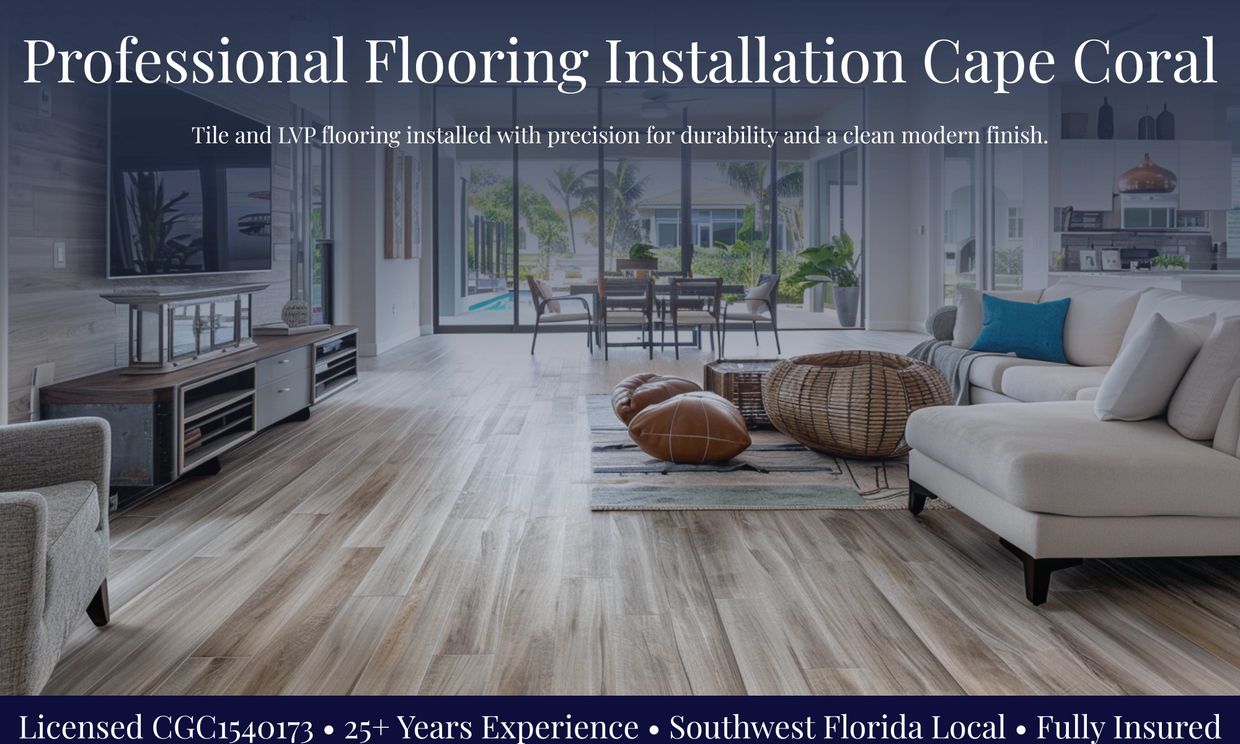 Professional flooring installation in Cape Coral by Benjamin Builders