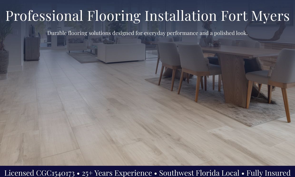 High-end flooring installation in Fort Myers by Benjamin Builders