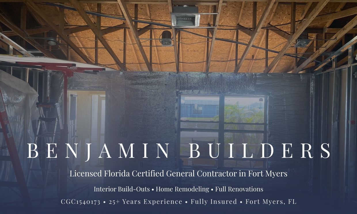 Fort Myers home remodeling commercial build-outs licensed general contractor Benjamin Builders LLC