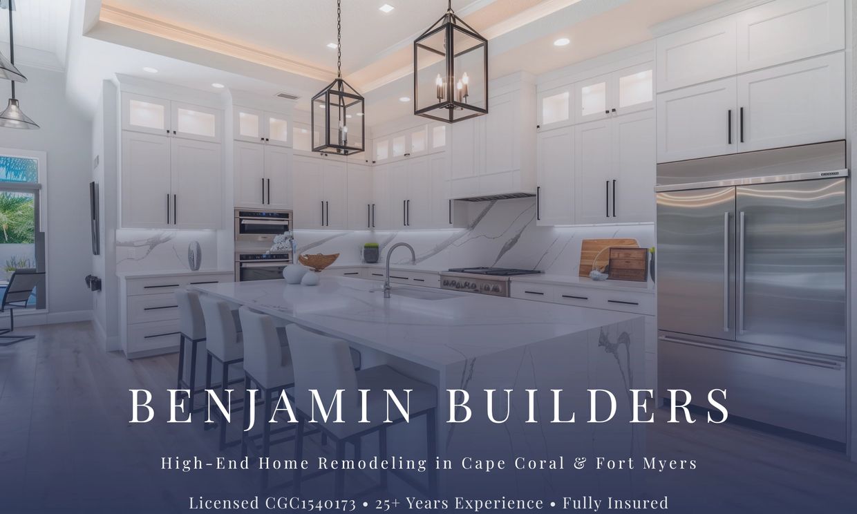 High-end kitchen remodeling in Cape Coral Florida by Benjamin Builders