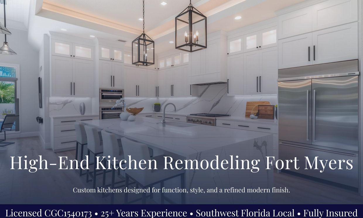 High-end kitchen remodeling in Fort Myers by Benjamin Builders