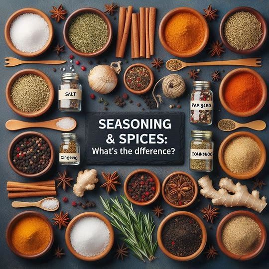 Difference between seasoning and spice