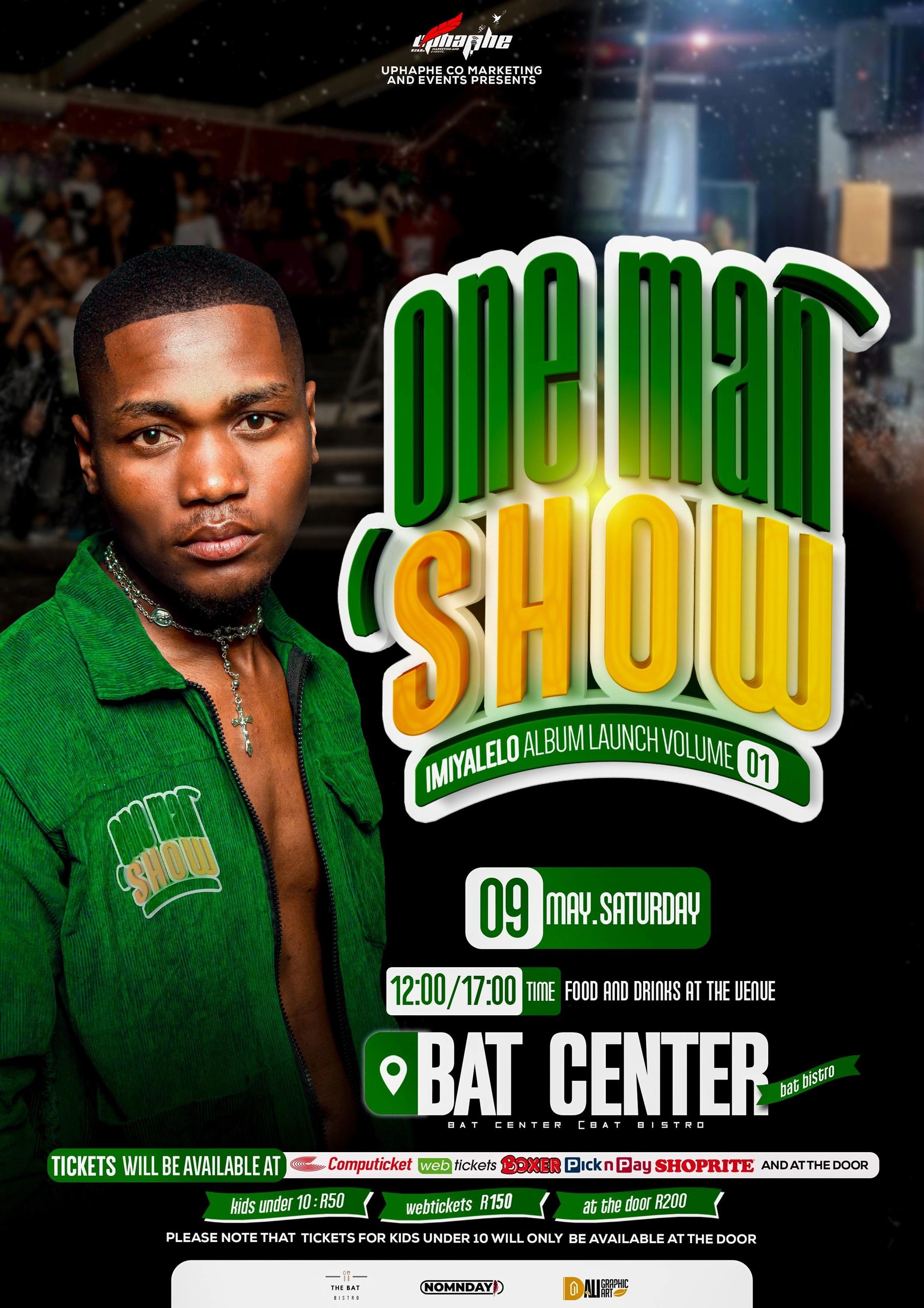 Promotional poster for the Digital Show album launch at Bat Center on May 9th.