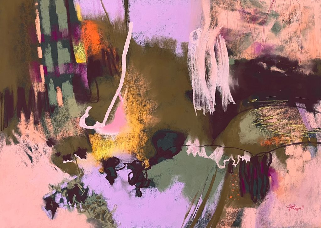 contemporary abstract pastel painting 