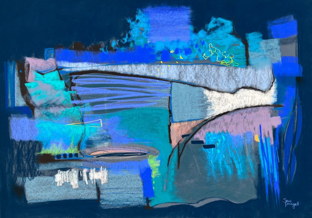 Blue abstract painting 