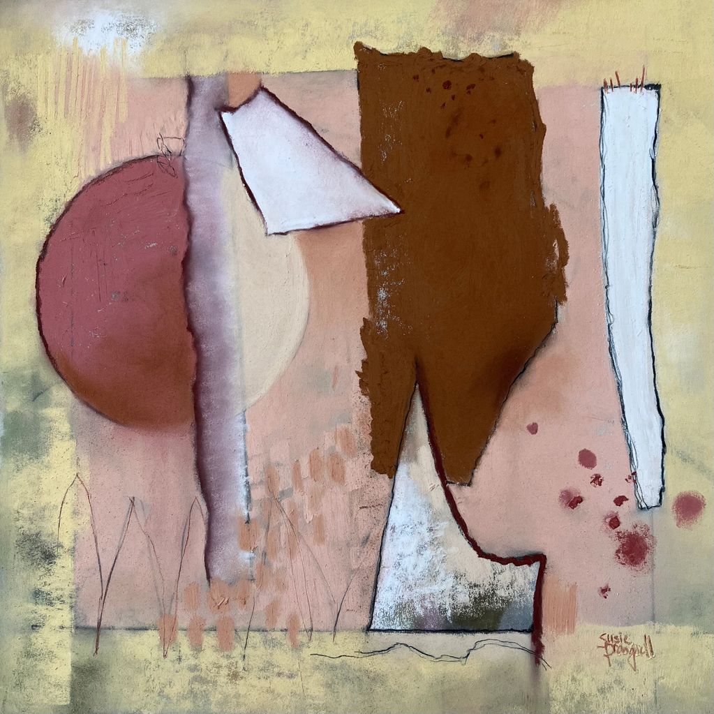 Earthy colours abstract painting