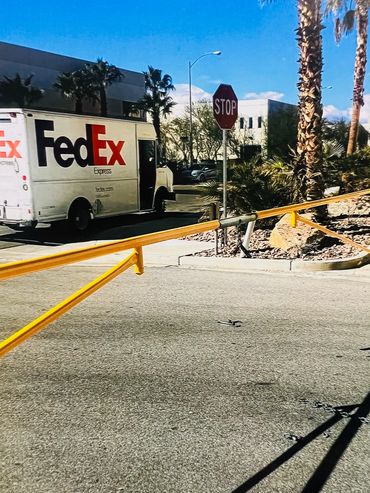 Pipe barrier for a parking lot. Custom. Henderson, Las Vegas, Boulder City