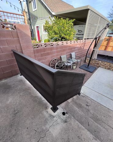 100% hand fabricated modern, horizontal railing. Henderson, Las Vegas, Boulder City, North Las Vegas