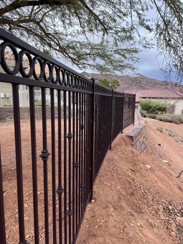 Custom wrought iron fence. Henderson, Las Vegas, Boulder City, North Las Vegas