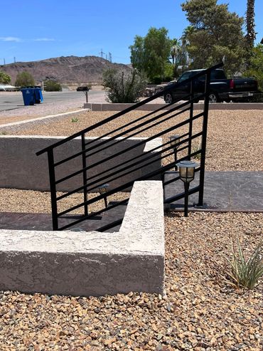 Modern stair railing. Henderson, Lake Las Vegas, Boulder City, Las Vegas *Fence *gate *wrought iron
