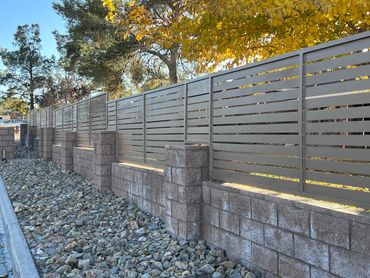 Modern horizontal fencing.Henderson, Las Vegas, Lake Las Vegas, Boulder City