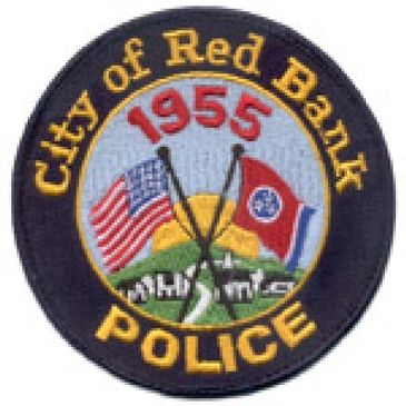 City of Red Bank Police patch with flags and 1955.