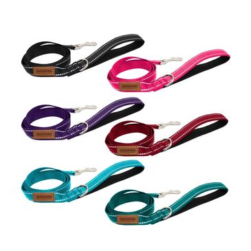 Pet & Posh Reflective Dog Leash Durable, padded handle for comfort, reflective stitching for safety.