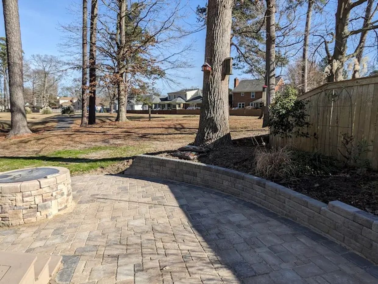 Concrete paver walkway & retaining wall 
