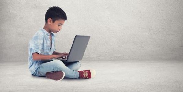 Boy with laptop