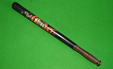 Victorian Salford Police Truncheon
A Victorian 18” wooden police truncheon painted with coat of arms