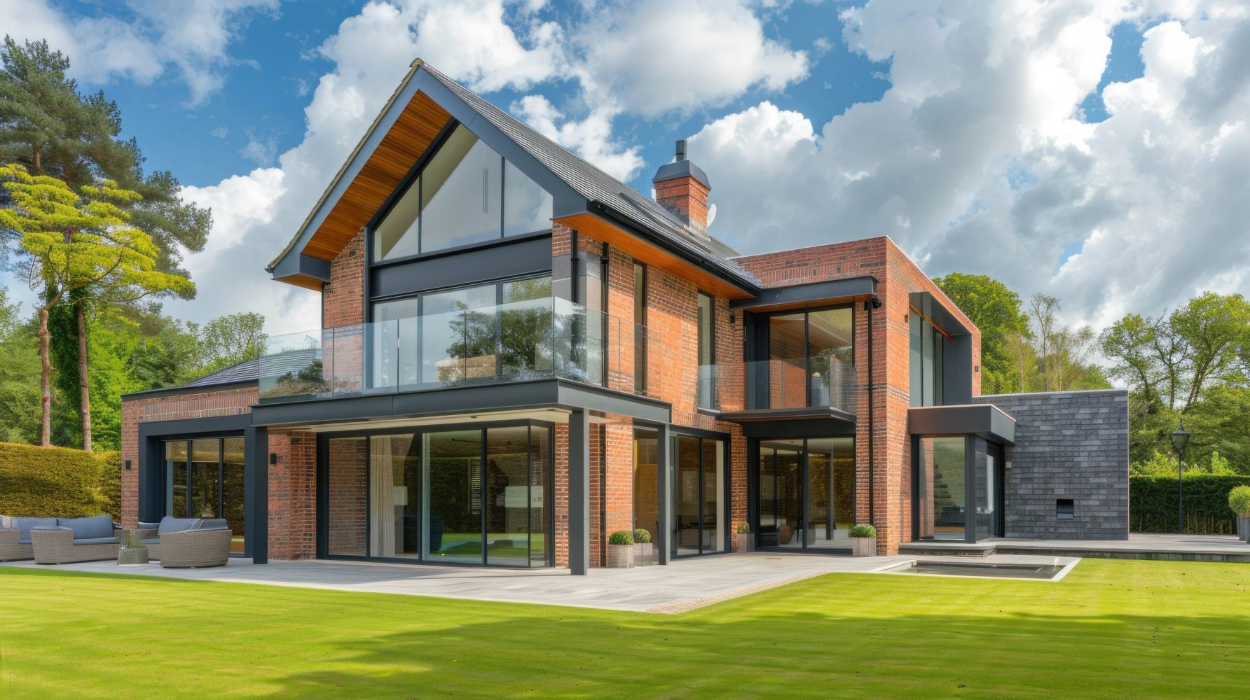 Modern steel frame ultra-low carbon house concept