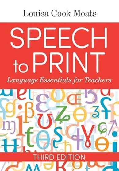 Book cover of Speech to Print by Louisa Cook Moats.