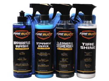 FireSudz Parade Bundle for cleaning and polishing fire apparatus.