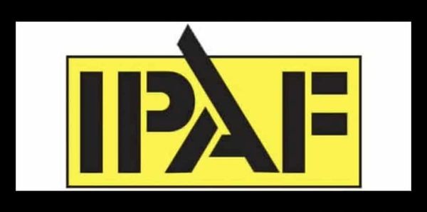 IPAF logo with black letters on a yellow background.