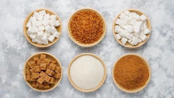 Sugar in bowl on the table