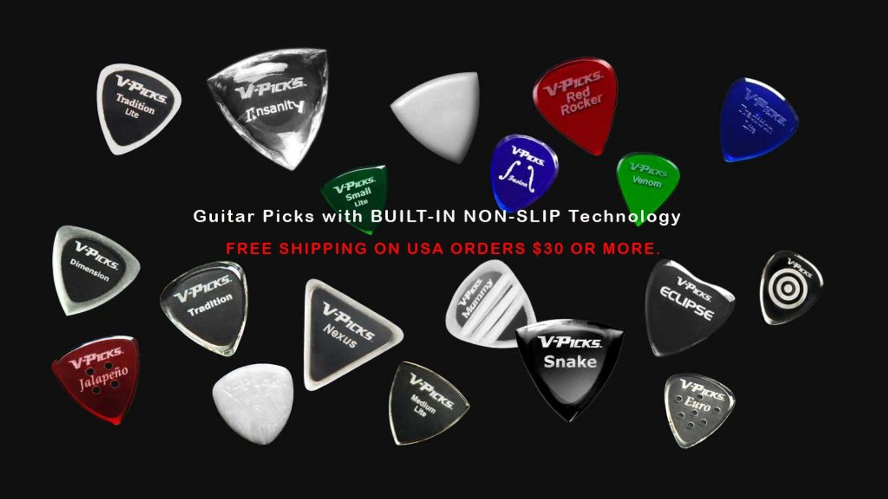 Guitar Picks And Plectrums V Picks