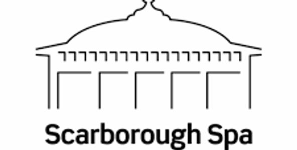 Logo of Scarborough Spa with a stylized pavilion.