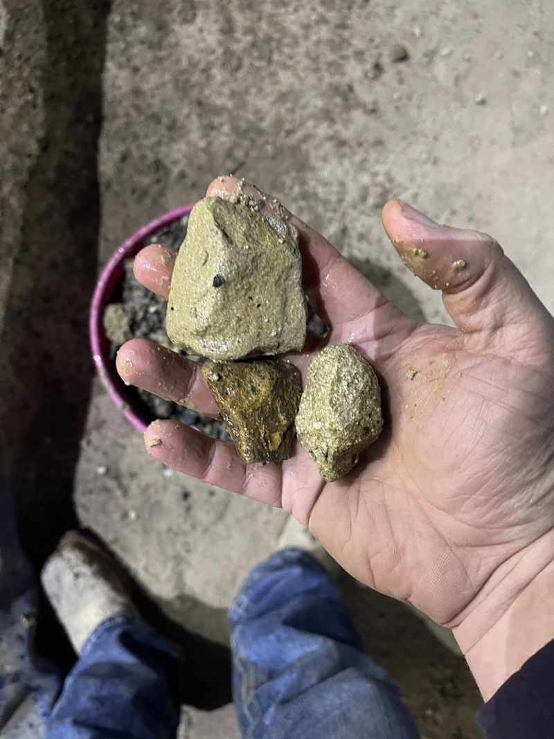 Rock shot material filtered by RKO