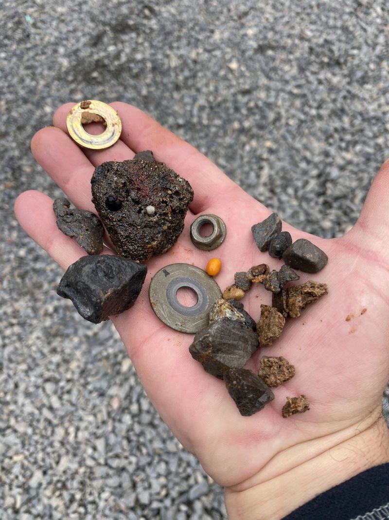 Debris from frac sand filtration