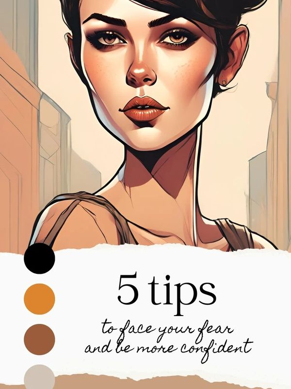 Some artwork depicting a young woman looking confident