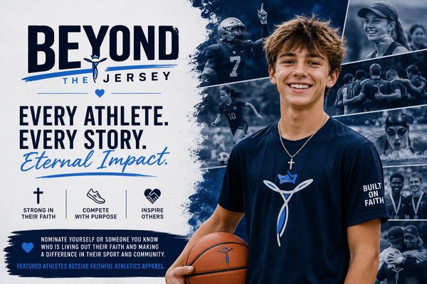 Sports campaign promoting faith and impact beyond athletics.