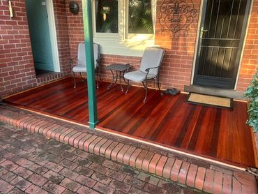 hand crafted porch deck in Balwyn Victoria
