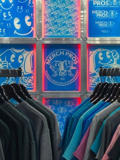 Merch Pros Showroom in Boonton NJ showing custom apparel & products